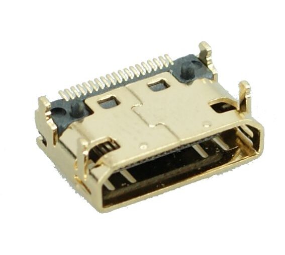 HDMI Connector Mini C TYPE1, Copper, Gold