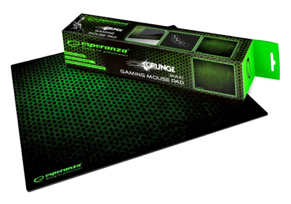 ESPERANZA gaming mouse pad Grunge EA146G, 440x354x4mm, μαύρο-πράσινο