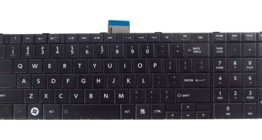 Πληκτρολόγιο για Toshiba Satellite C850/C850D/C855/C855D, US, μαύρο