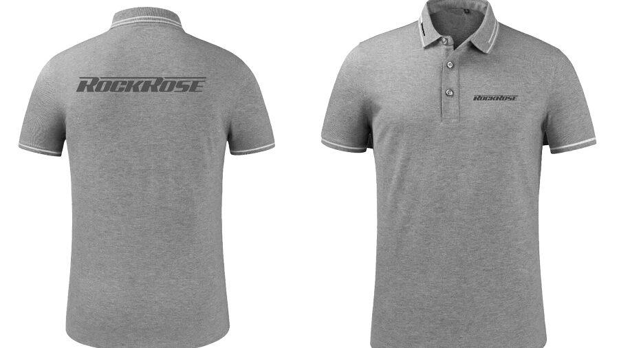 ROCKROSE t-shirt με γιακά τύπου Polo RMS02, γκρι, ΧL