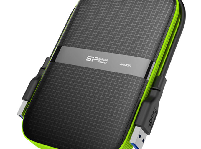 SILICON POWER εξωτερικός HDD Armor A60, 1TB, USB 3.2, πράσινος