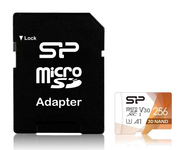 SILICON POWER κάρτα μνήμης microSDXC Superior Pro, 256GB, Class 10 UHS-I U3 A1 V30