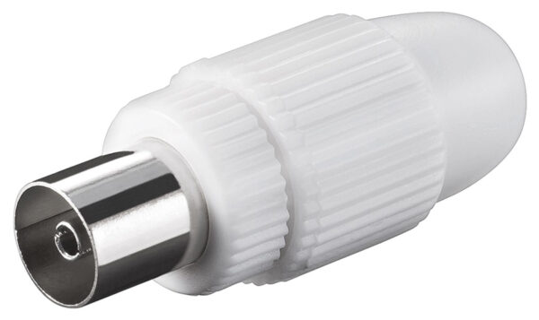 11501 GOOBAY βύσμα coaxial 11501, θηλυκό, λευκό, 10τμχ