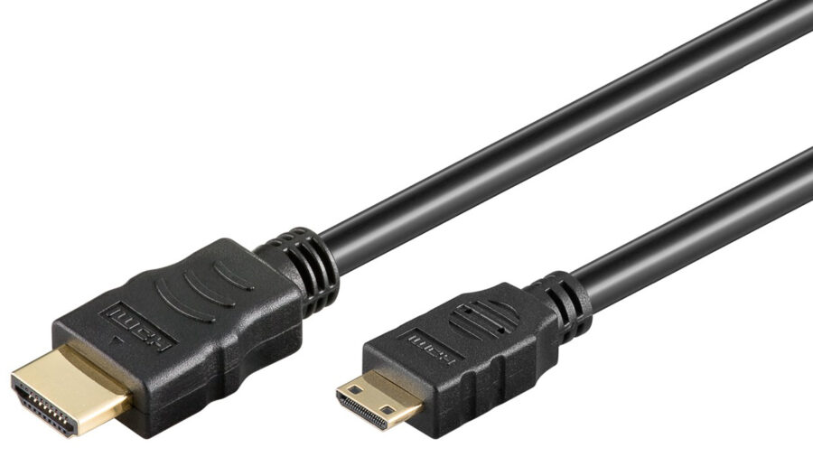 GOOBAY καλώδιο mini HDMI σε HDMI 31934 με Ethernet, 4K/30Hz, 5m, μαύρο