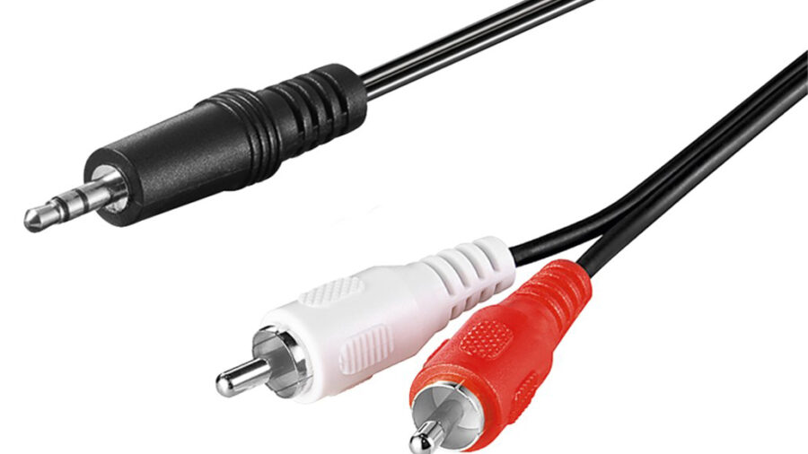 GOOBAY καλώδιο ήχου 51650 3.5mm σε 2x RCA, 3 pin stereo, 3m, μαύρο