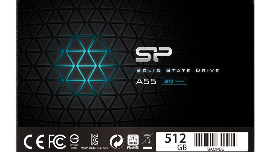 SILICON POWER SSD A55 512GB, 2.5", SATA III, 500-450MB/s, 7mm