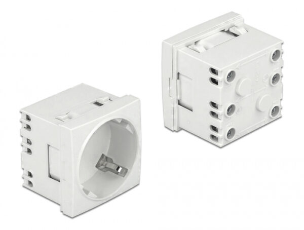 81324 DELOCK module πρίζας ρεύματος Easy 45 81324, 45°, 45x45mm, 10τμχ