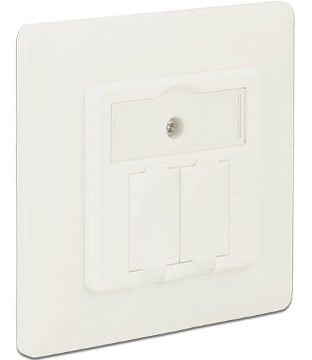 DELOCK Wall Outlet για Keystone 86219, 2 Port