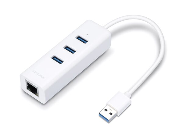 UE330 TP-LINK USB Hub UE330 με θύρα δικτύου, 3 θυρών, USB σύνδεση, λευκό