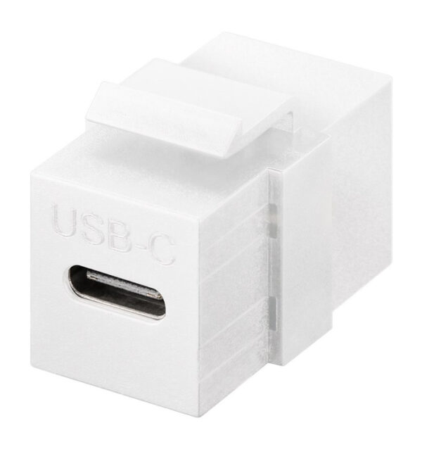 61262 GOOBAY keystone module USB-C 3.2 Gen 2 61262, θηλυκό σε θηλυκό, λευκό