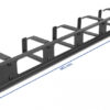 DELOCK cable management 66659 για rack 19"/1U, 5x γάντζοι, μαύρο