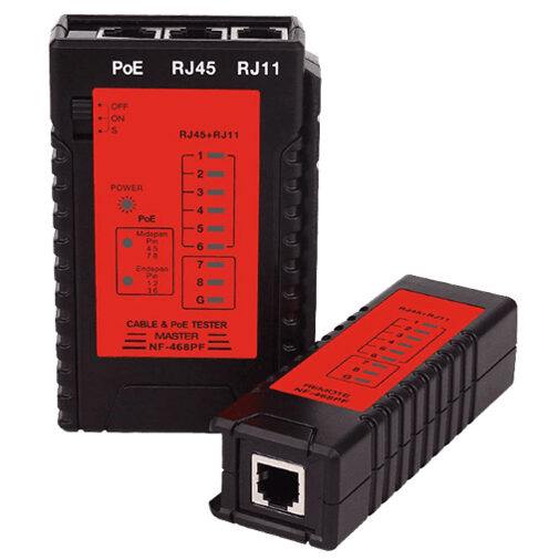 NOYAFA tester καλωδίων δικτύου NF-468PF για PoE RJ45 & RJ11