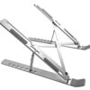 POWERTECH μεταλλική βάση laptop PT-1160, έως 18", foldable, ασημί