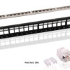 GOOBAY Keystone patch panel 95336 με 24 modules, 19"/1U, 24 ports, μαύρo