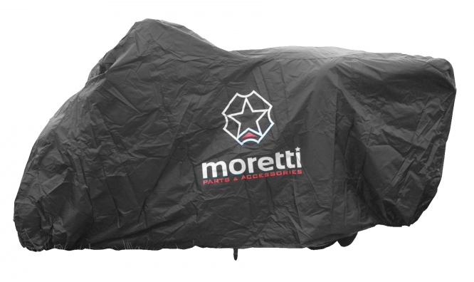 MORETTI κουκούλα μηχανής LXMA2746 με θήκη, M 229x99x125cm, μαύρη