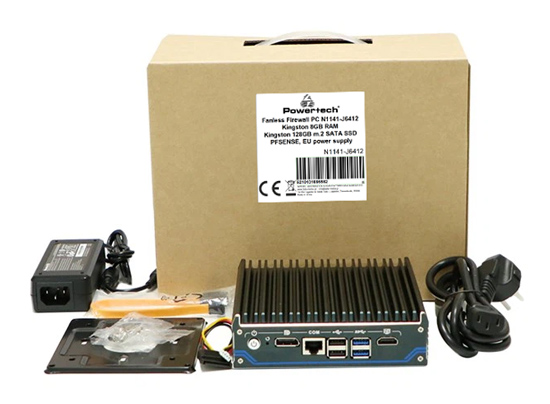 N1141-J6412-4 POWERTECH Firewall PC Nano N1141 J6412, 8GB/128GB M.2 Kingston, pfSense