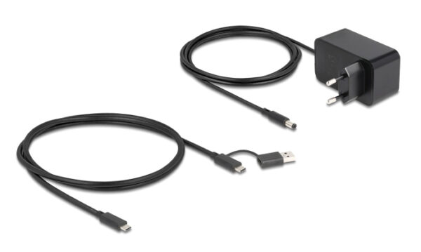 DELOCK USB hub 64326 με διακόπτες, 7x θυρών, 10Gbps, USB/USB-C σύνδεση, μαύρο