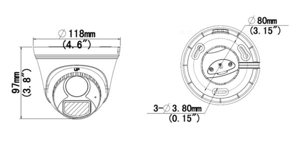 UNIARCH IP κάμερα IPC-T124-APF28K, 2.8mm, 4MP, IP67, PoE, SD, IR 30m