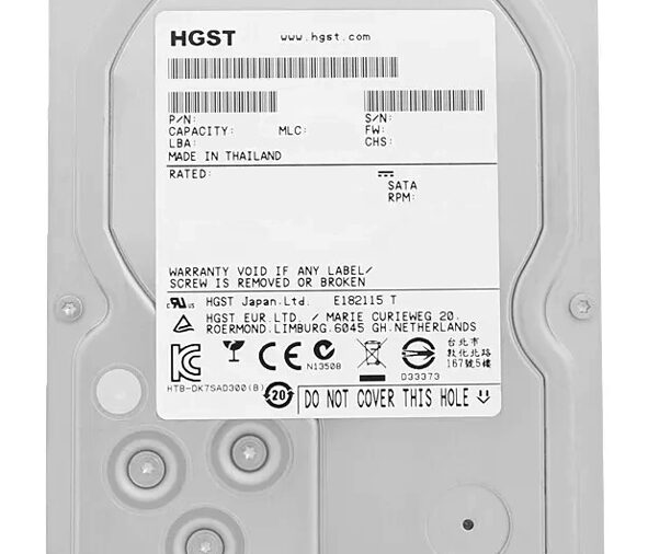 HGST σκληρός δίσκος Ultrastar 7K6000 3.5", 4TB, 7200RPM, 128MB, 6Gb/s, FR