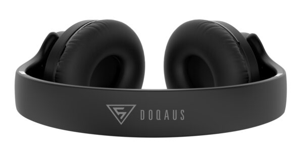 DOQAUS headphones DESIGN 2, ασύρματα & ενσύρματα, Φ40mm, 600mAh, μαύρα