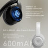 DOQAUS headphones DESIGN 2, ασύρματα & ενσύρματα, Φ40mm, 600mAh, μαύρα