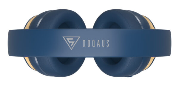 DOQAUS headphones DESIGN 3, ασύρματα & ενσύρματα, Φ40mm, 600mAh, μπλε