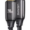 USAMS καλώδιο USB-C σε USB-C US-SJ580, 240W PD 3.1, 480Mbps, 1.2m, μαύρο