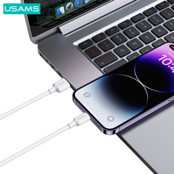 USAMS καλώδιο Lightning σε USB US-SJ604, 12W, 1m, λευκό