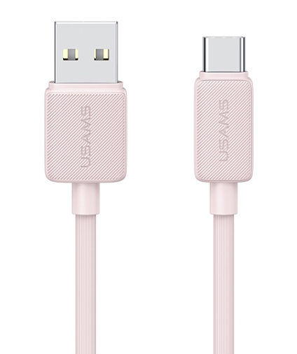 USAMS καλώδιο USB-C σε USB US-SJ688, 15W, 480Mbps, 1m, ροζ