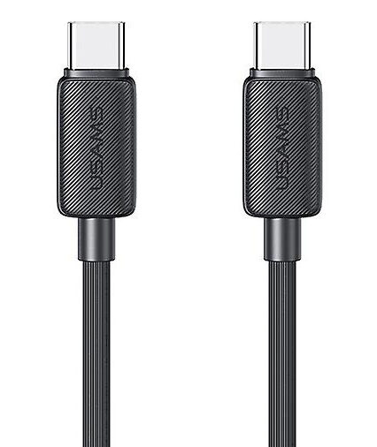 USAMS καλώδιο USB-C σε USB-C US-SJ691, 60W, 480Mbps, 1m, μαύρο