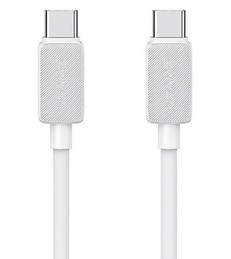 USAMS καλώδιο USB-C σε USB-C US-SJ691, 60W, 480Mbps, 1m, λευκό