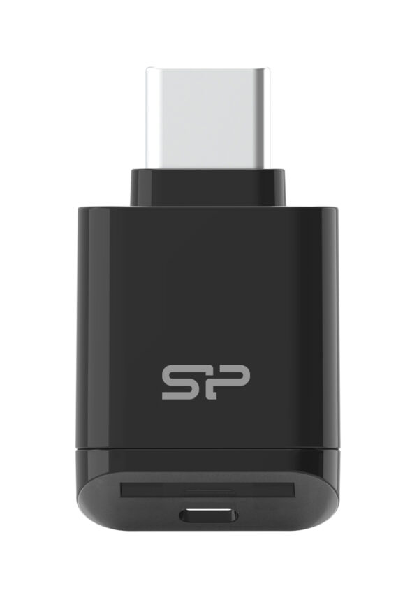 SILICON POWER card reader C200 για micro SD, USB-C, USB 3.2, 180/165MBps, μαύρο