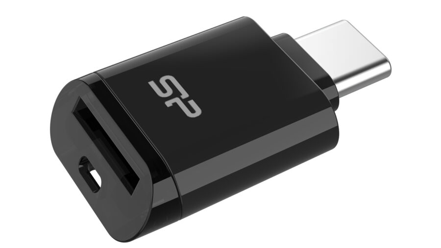 SILICON POWER card reader C200 για micro SD, USB-C, USB 3.2, 180/165MBps, μαύρο