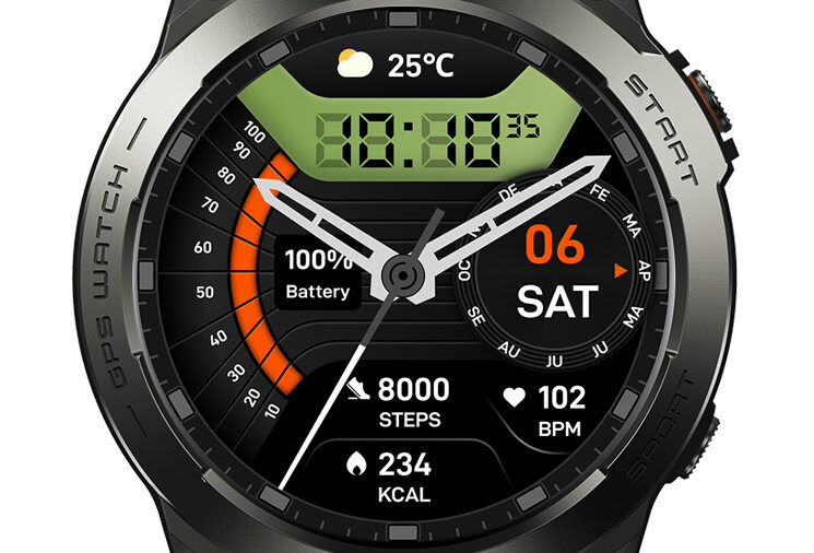 ZEBLAZE smartwatch Stratos 3 Pro, heart rate, 1.43" AMOLED, GPS, μαύρο